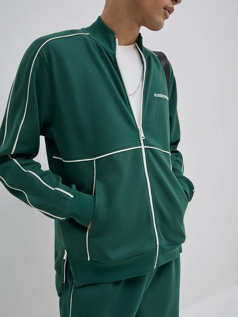 Studiofit Dark Green Relaxed-Fit Jacket