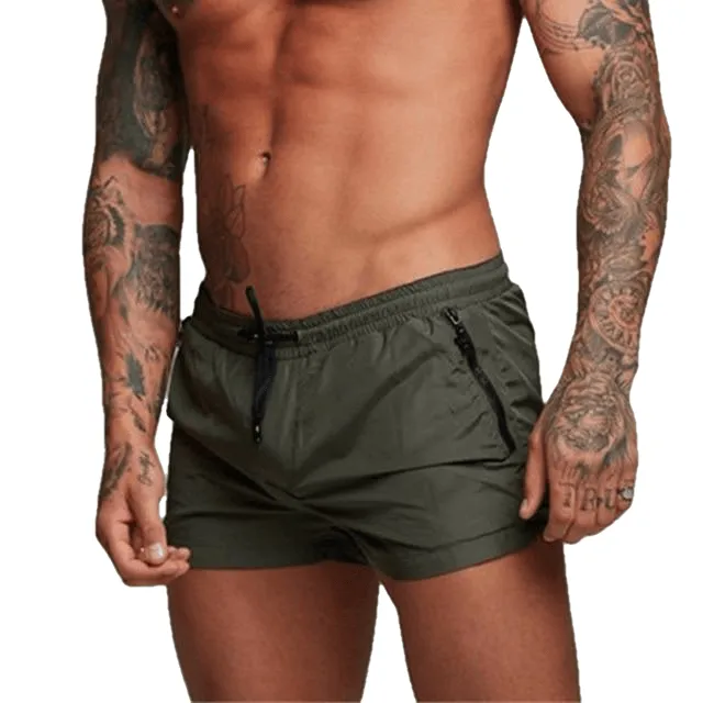 Stylish Sexy Male Swimwear With Drawstring For Beach Surfing