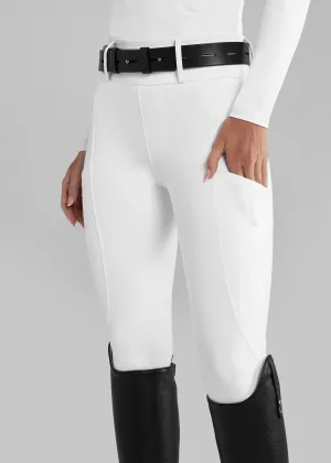 White Compression Breeches Knee Grip