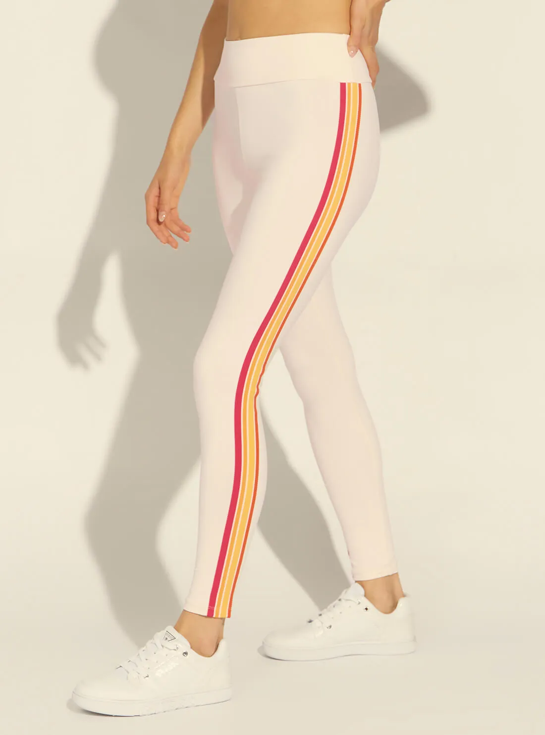 White Multi Brittany Active Leggings