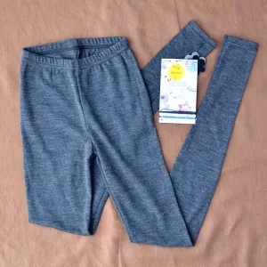 *Women's 100% Organic Merino Wool Leggings- Slate (34/36) *SECONDS/YOU MEND IT!